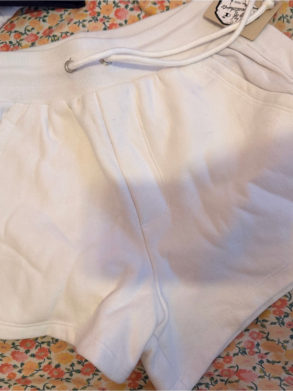 Champion Cream Drawstring Athletic Lounge Shorts